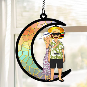 Personalized Gifts For Couple Suncatcher Ornament 01OHDT070225HG - Ornament - GoDuckee