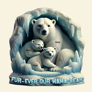 Personalized Gifts For Mom Acrylic Plaque, Polar Bear 02QHTN030425 - Shaped Plaques - GoDuckee