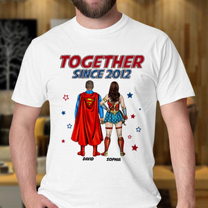 Couple Together Since Personalized Couple Shirt T-shirt-03HUTN150623TM - Shirts - GoDuckee