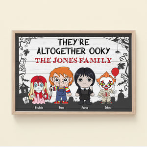 They're All Together Ooky Personalized Family Canvas Print 02NATN170723HA - Poster & Canvas - GoDuckee