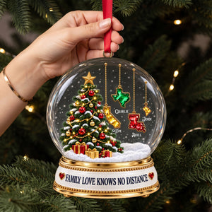 Family Love Knows No Distance Christmas Ornament - Personalized Gifts For Family 04tylu250926