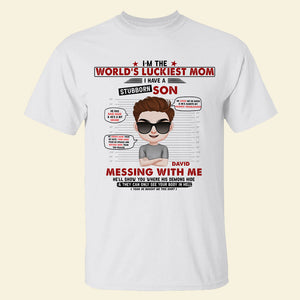The World's Luckiest Mom Personalized Mother And Son Shirt Gift For Mom - Shirts - GoDuckee