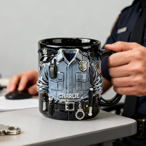 Proud Officer Coffee Mug – Personalized Gift for Police Officers 01PALU170126 - Coffee Mug - GoDuckee