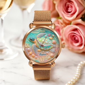 Turtle Mesh Strap Quartz Watch - Personalized Gifts For Turtle 05PGPU100725 - Quartz Watch - GoDuckee