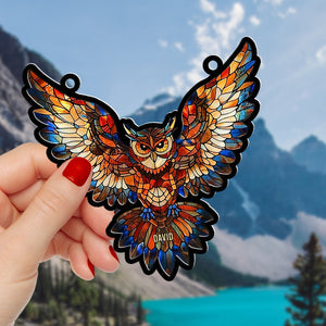 Personalized Owl Suncatcher Ornament 03acxx200824/13acqn240824 Decor Gifts - Ornament - GoDuckee