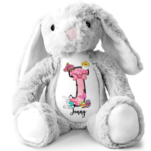Personalized Gift For Easter Day Alphabet Stuffed Bunny 04XQMH130325 - Bunny - GoDuckee