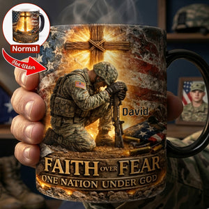 Faith Over Fear Magic Coffee Mug - Personalized Gifts For Veteran 04TOLU280326 - Coffee Mug - GoDuckee