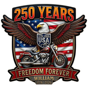 Bikers Ride Free Metal Sign - Personalized 250th Anniversary Gift For Bikers 05TOQN160626