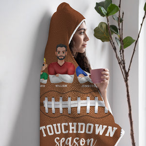 Personalized Gifts For Family Wearable Blanket Hoodie, American Football Lovers 02tgqn061124hg - Blanket - GoDuckee