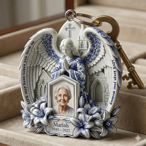 Angel Memorial Keychain - Custom Photo Gifts For Heaven 02PALU280226 - Keychains - GoDuckee
