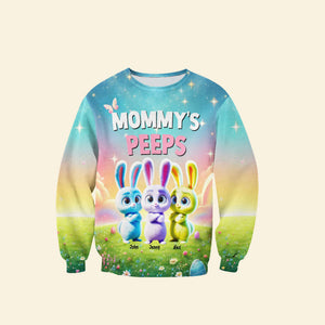 Personalized Gifts For Mom Easter Day Shirt Bunny Peeps - AOP Products - GoDuckee