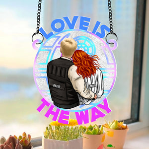 Personalized Gifts For Couple Suncatcher Window Hanging Ornament 02toqn300524hh - Ornaments - GoDuckee