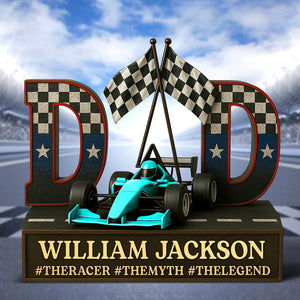 Racing Dad Acrylic Plaque - Personalized Gifts For Dad 05qhqn090525 - Shaped Plaques - GoDuckee