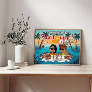 Personalized Gifts For Couples Canvas Print Couple Relaxing Together At Sea 05TOLU080125PA - Poster & Canvas - GoDuckee