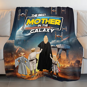 Mom Galaxy Blanket - Personalized Gifts For Mom 041xqqn250425hhhg - Blanket - GoDuckee