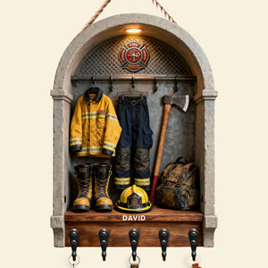 Firefighter Gear Acrylic Key Hanger – Personalized Gifts For Firefighter 03toqn161225 - Key Hanger - GoDuckee