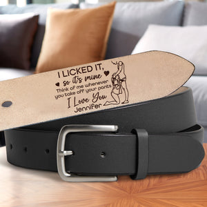 Personalized Gifts For Couple Secret Message Men's Belt 01toqn060624 - Belts - GoDuckee