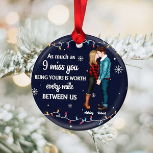 Gift For Couple, Personalied Ceramic Ornament, Christmas Gift 05QHHN131123pa - Ornament - GoDuckee