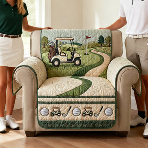 Golf Course Quilted Sofa Cover - Personalized Gifts For Golfers 06NALU300126 - Sofa Cover - GoDuckee