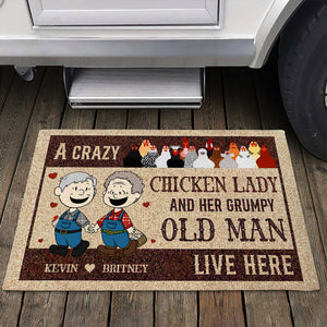 Personalized Gifts For Couple Farmer Doormat Chicken Lady 03XQDT170225HG - Doormat - GoDuckee