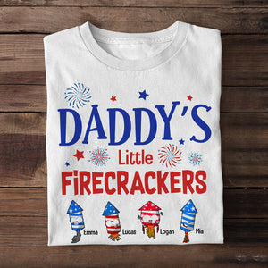 Daddy's Little Firecrackers-Gift For Family-Personalized Shirt-Family Shirt - Shirts - GoDuckee