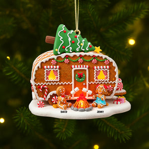 Personalized Gifts For Gingerbread Couple Christmas Wooden Ornament 03pgtn190825 - Ornament - GoDuckee