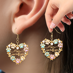 Cute Pawl Acrylic Earrings - Personalized Gifts For Dog Lovers 01qhpu300625 - Earrings - GoDuckee