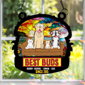 Best Buds Suncatcher Ornament – Personalized Christmas Gift For Pet Lovers 02OHLU250725 - Ornament - GoDuckee