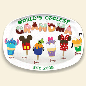 World's Coolest Grandma, Personalized 02HTPU041123 Resin Plate - Resin Plate - GoDuckee