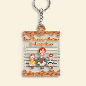 Personalized Gifts For Mom Keychain Mother's Day Best Partner In Crime 03KAMH030325PA - Keychains - GoDuckee