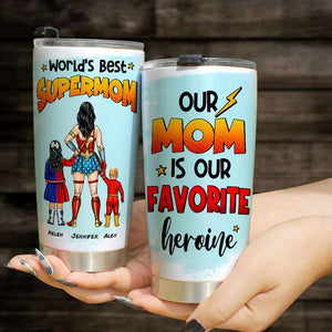 Gift For Mom, Personalized Tumbler, Mom And Kids Tumbler, Mother's Day Gift 05HUHN310323TM - Tumbler Cup - GoDuckee