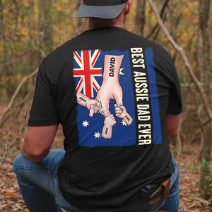 Best Aussie Dad Ever - Personalized Shirt - Family Holding Hand Shirt - Gift For Dad 04HUTN070723 - Shirts - GoDuckee