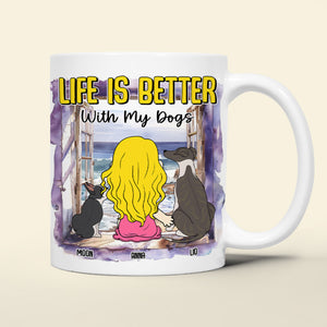 Personalized Gifts For Dog Lovers Coffee Mug 02katn170225hg Life Is Better With My Dogs - Coffee Mug - GoDuckee