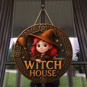Witch House Wood Sign - Personalized Gifts For Witch Lovers 04toqn160725 - Wood Sign - GoDuckee