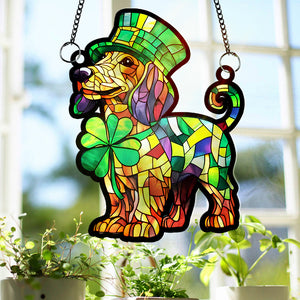 Personalized Gifts For Dog Lover Acrylic Suncatcher Patrick's Day 01XQLU180125 - Ornament - GoDuckee