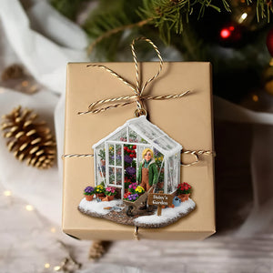 Festive Greenhouse Acrylic Ornament - Personalized Christmas Gift For Gardeners 01HULU240925 - Ornament - GoDuckee