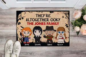 They're Altogether Ooky, Personalized Horror Door Mat, 02NATN160823HA, Gift For Family - Doormat - GoDuckee