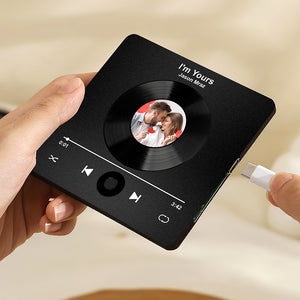 Custom Music & Photo Fridge Magnet Gifts For Couples 03PGQN071224 - Fridge Magnet - GoDuckee