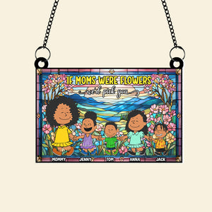 Personalized Gifts For Mom Suncatcher, Flower Garden Stained Glass Art 04qhtn130225hh - Ornament - GoDuckee