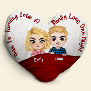 This Is Turning Into A Really Long One Night, Custom Shape Pillow, Romantic Gifts For Couple - Pillow - GoDuckee