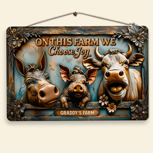 Fun Farm Animals Metal Sign - Personalized Gifts For Farmer 02qhpu200525 - Metal Signs - GoDuckee