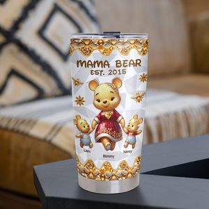 Mama Bear Tumbler - Personalized Gifts For Mom 01tgpu090425 - Tumbler Cup - GoDuckee