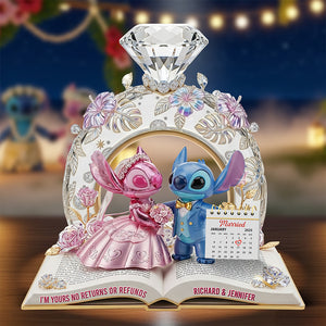 Romantic Aliens Acrylic Plaque - Personalized Anniversary Gifts For Couple 04tgqn230625 - Shaped Plaques - GoDuckee