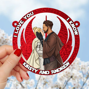 Personalized Gifts For Couple Suncatcher Ornament 03XQDT140624TM - Ornament - GoDuckee