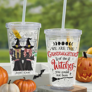 We're The Granddaughters Of The Witches You Could Not Burn, Gift For Witch Lovers, Personalized Tumbler, Witchcraft Girl Tumbler, Halloween Gift - Tumbler Cup - GoDuckee