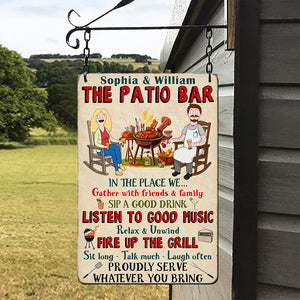 Personalized Gifts For Couple Metal Sign 05xqqn110525pa Proudly Serve Whatever You Bring - Metal Signs - GoDuckee