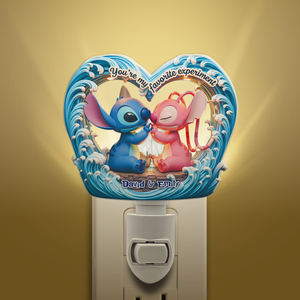 Cute Alien Couple Acrylic Night Light - Personalized Gift For Couple 01qhpu020625 - Night Lights - GoDuckee