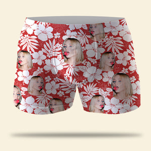 Custom Girlfriend Face Image, Men Boxer Briefs, Funny Birthday Gift, Anniversary Gift For Him - Boxer Briefs - GoDuckee