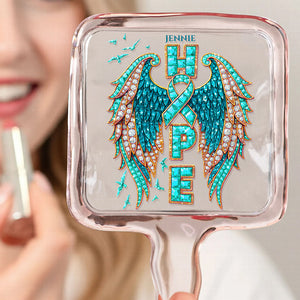 Ribbon Awareness Handheld Mirror - Personalized Gifts 01HUDT081225 - Mirror - GoDuckee