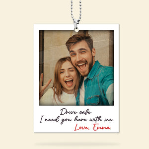 Custom Photo Gifts For Couple, Cute Moment Car Ornament 01pgpu180724 - Ornament - GoDuckee